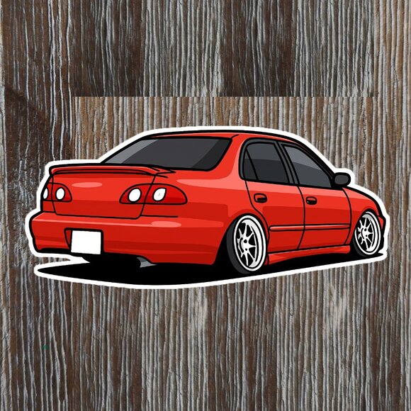 Toyota Corolla 8th generation 1998-2002 Vinyl Sticker - Picture 1 of 1